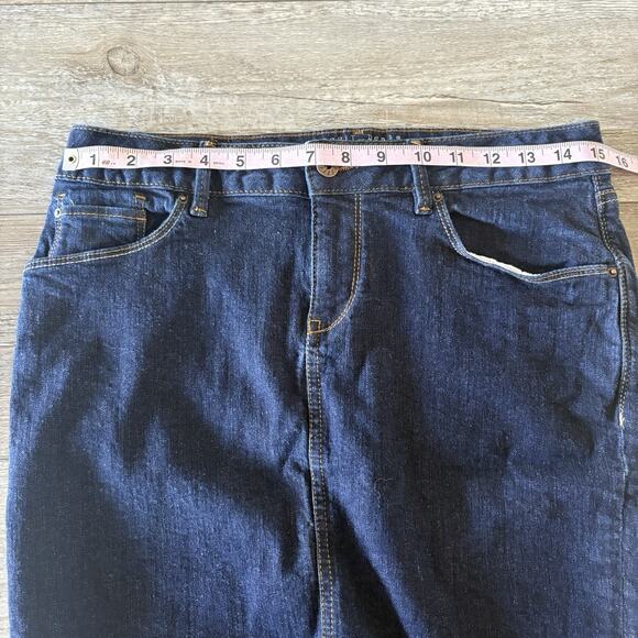 Esprit Denim Pencil Skirt Size 29 (fits 30) Dark Wash Stretch 90s/Y2K Western - Picture 4 of 8